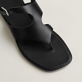 魅惑的デザイン☆【HERMES】サンダル Karen Noir 黒 ブラック karen-sandal--251198Z 02-front